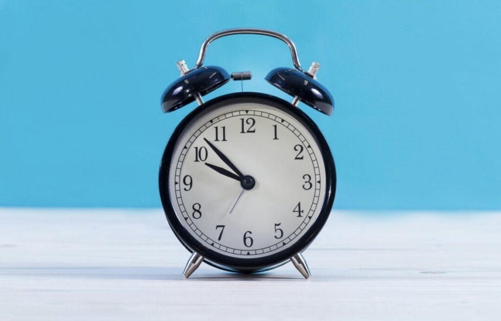 Showing time for sleep hygiene 